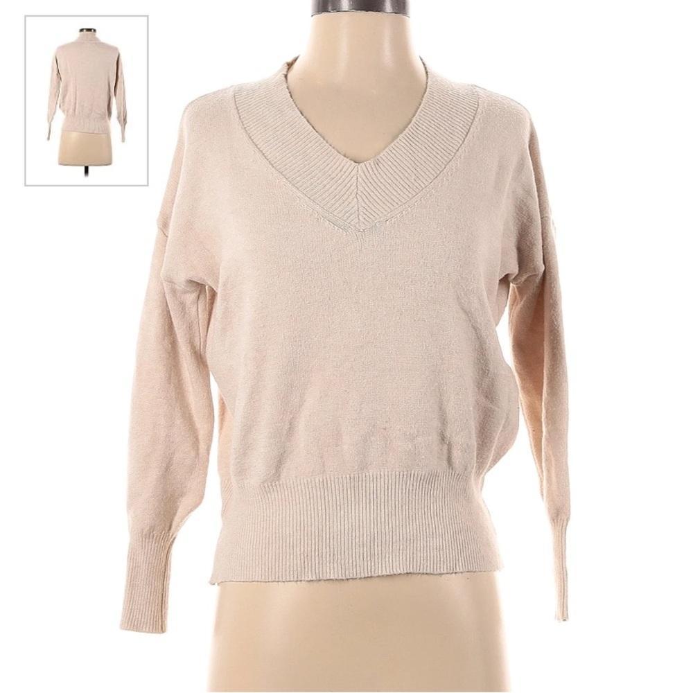 NWT Philosophy Republic V Neck Sweater. Cream color. Size medium.